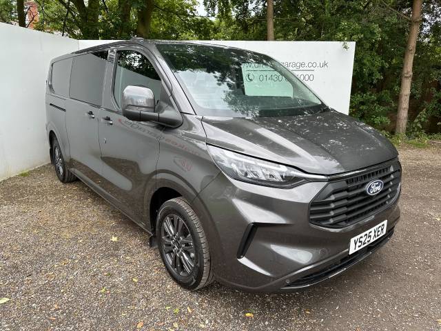 Ford Transit Custom 2.0 EcoBlue 136ps H1 Double Cab Van Limited Auto Panel Van Diesel Grey