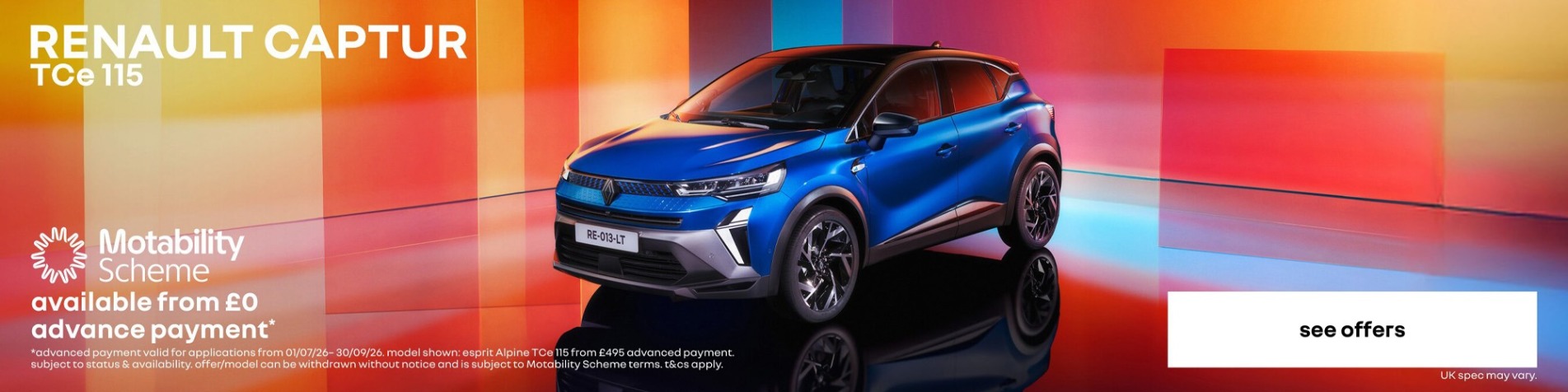Captur motability Q3 banner